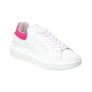 Valentino By Mario Valentino Fresia Stone Leather Sneaker, White